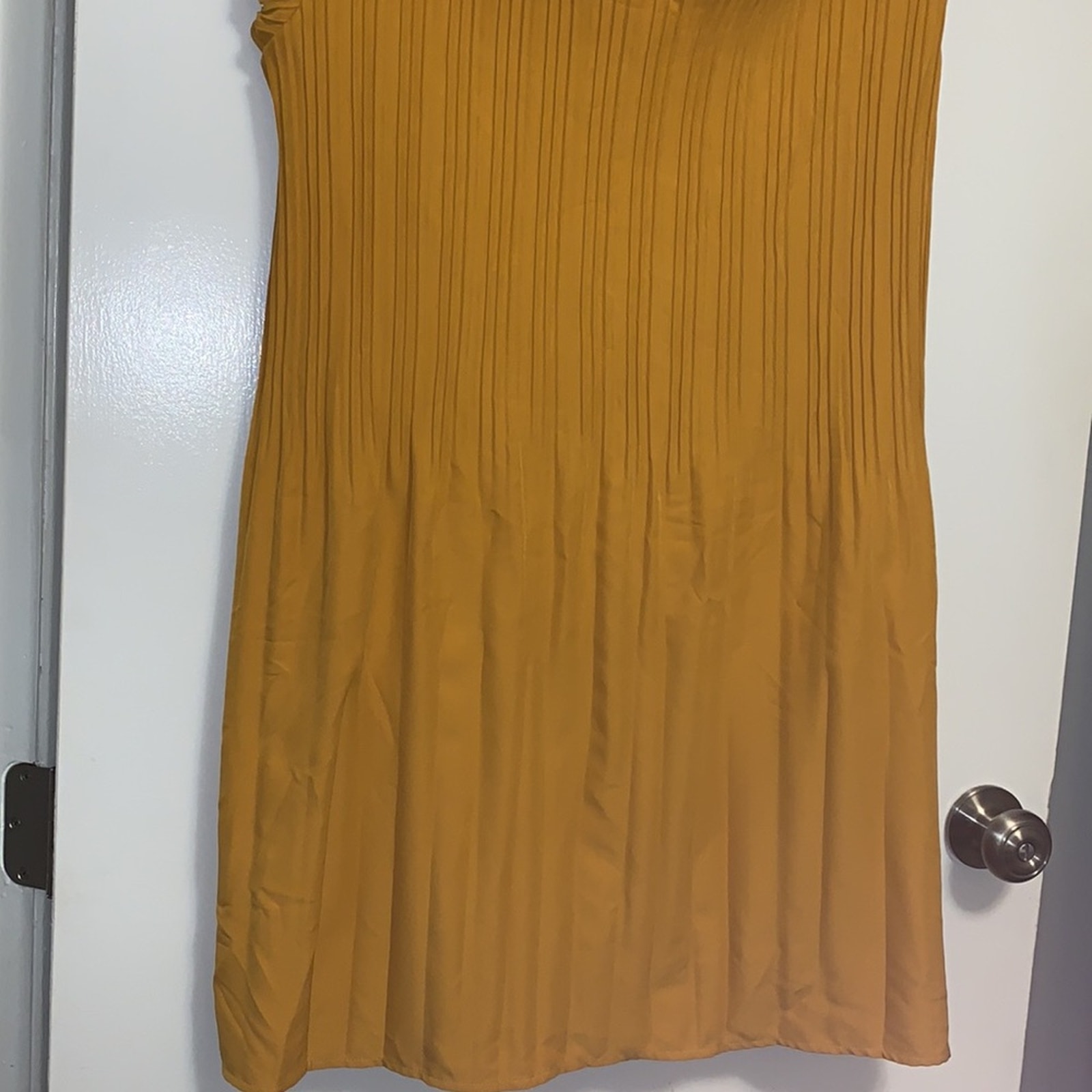 Madison Mustard Yellow Pleated Dress — image 3 of 3